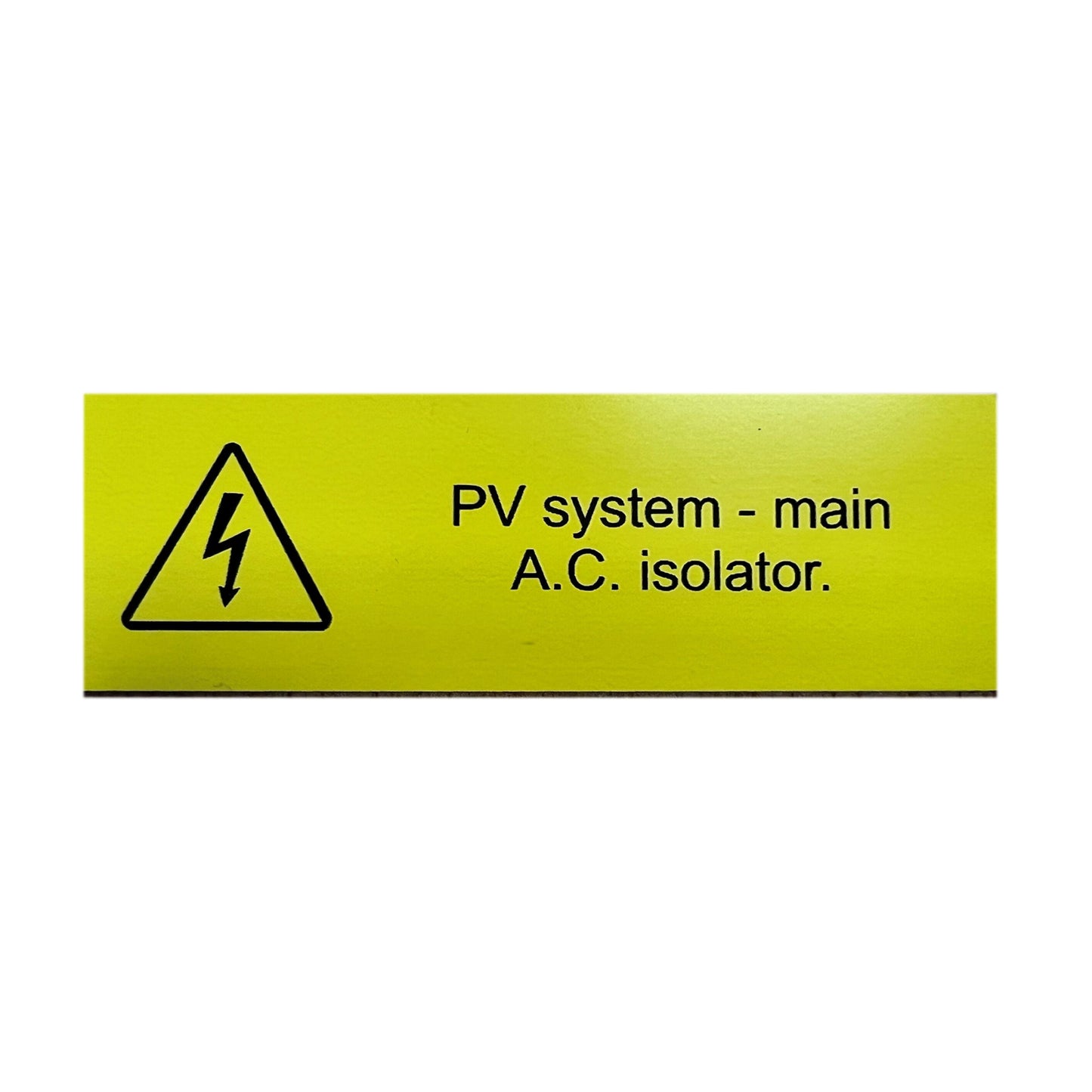 PV system - main A.C. isolator engraved label (pack of 10)