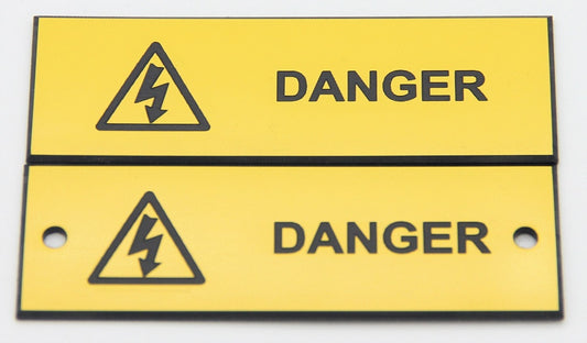 Self-Adhesive Engraved Danger Label (Pack of 10)