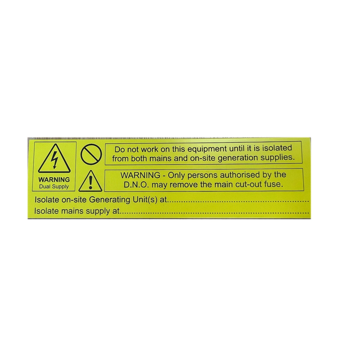 Dual supply engraved labels (pack of 10)